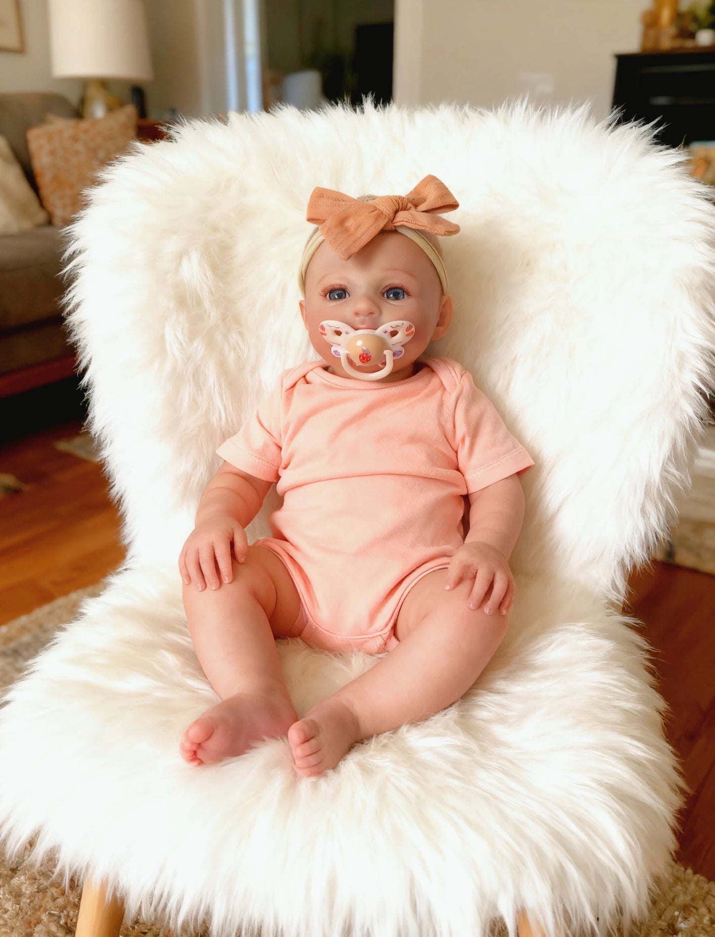 Lifelike 49cm Reborn Baby Doll – Realistic Newborn with Soft Body & Handcrafted Details