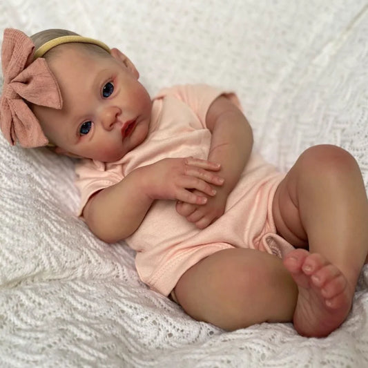Lifelike 49cm Reborn Baby Doll – Realistic Newborn with Soft Body & Handcrafted Details